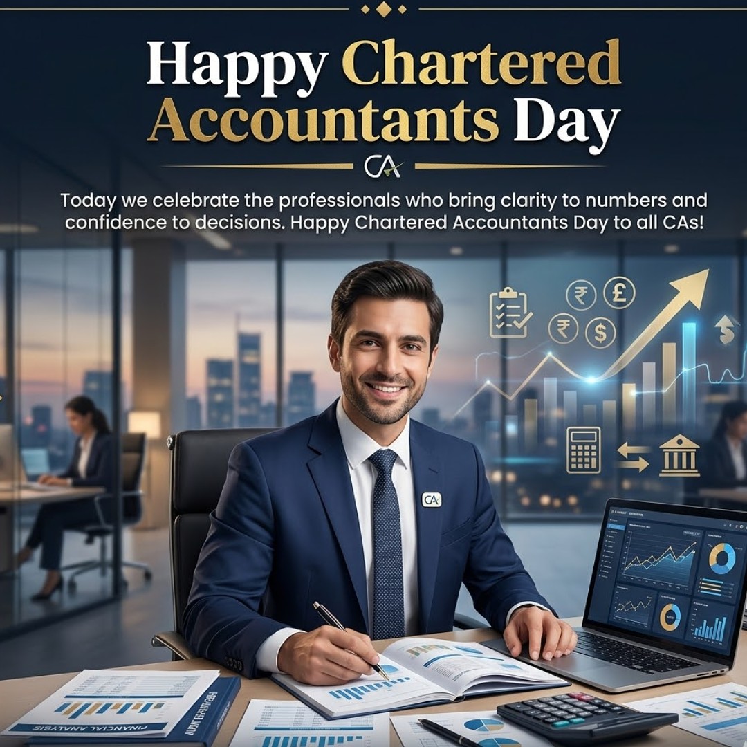 Today we celebrate the professionals who bring clarity to numbers and confidence to decisions. Happy Chartered Accountants Day to all CAs!
